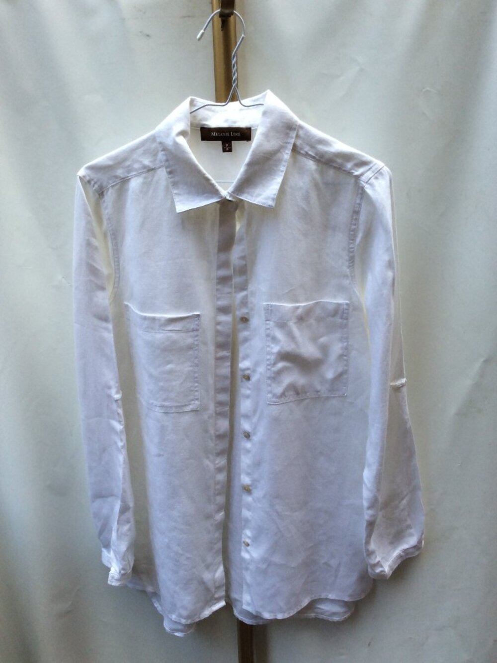 100% LINEN Melanie Lyne Button Down Shirt (thick linen)